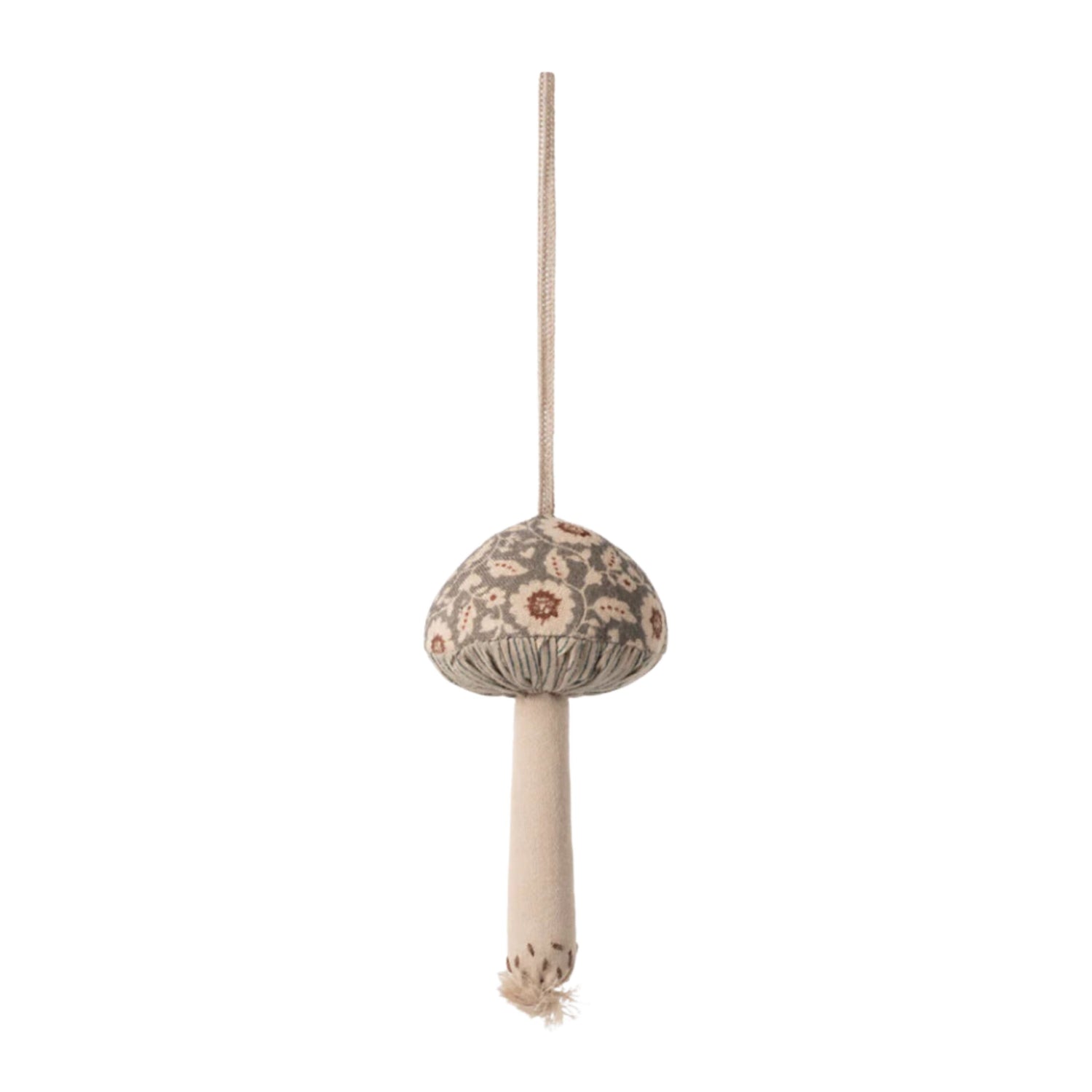 Maileg Mushroom Cotton Ornament (Winter Flower - Green)