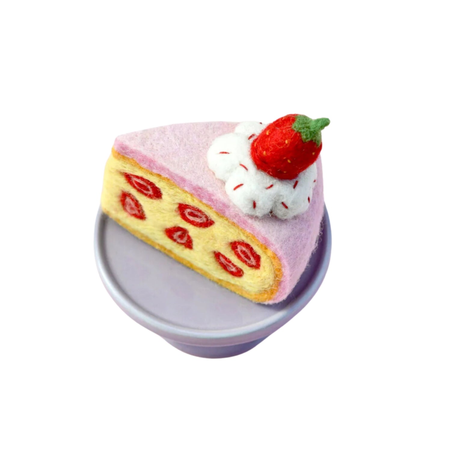 Felt Strawberry Torte Slice | Play Food