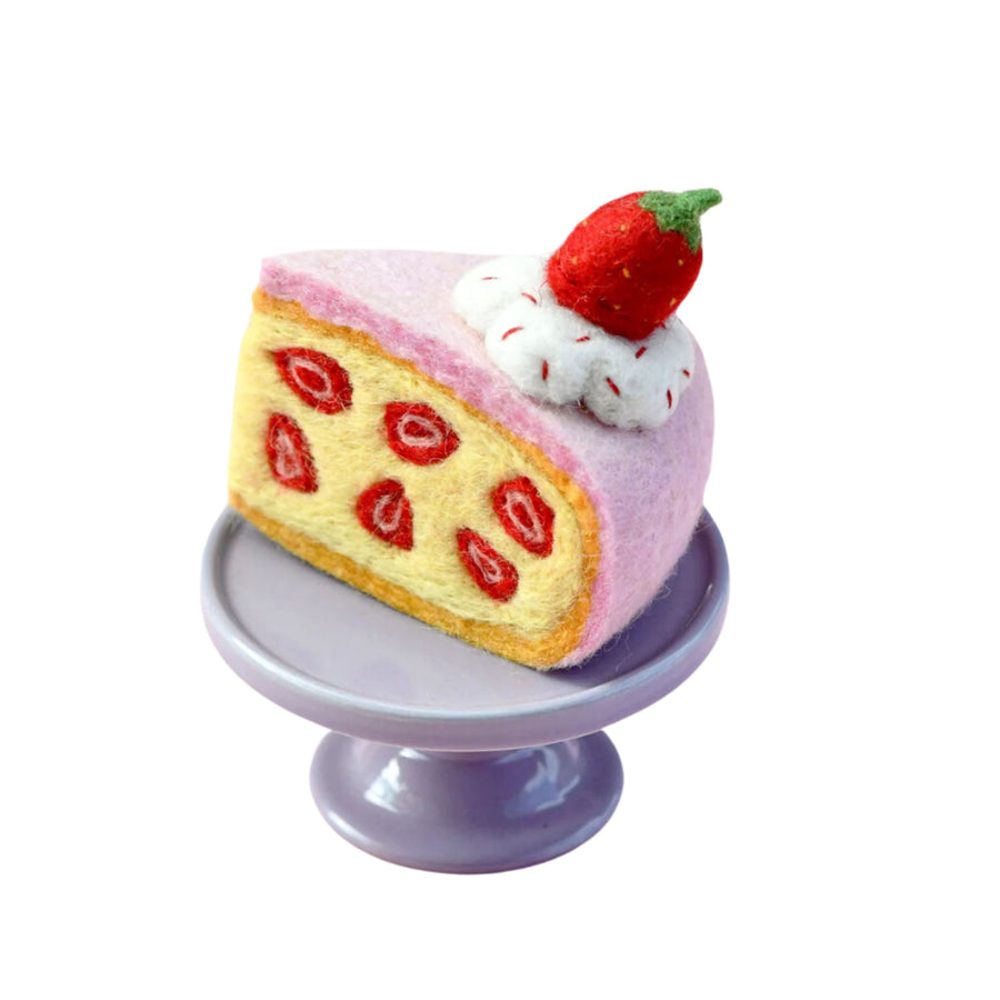 Felt Strawberry Torte Slice | Play Food