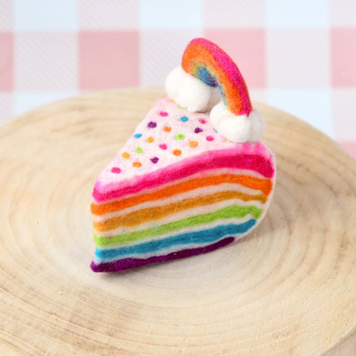 Felt Rainbow Cake Slice | Play Food