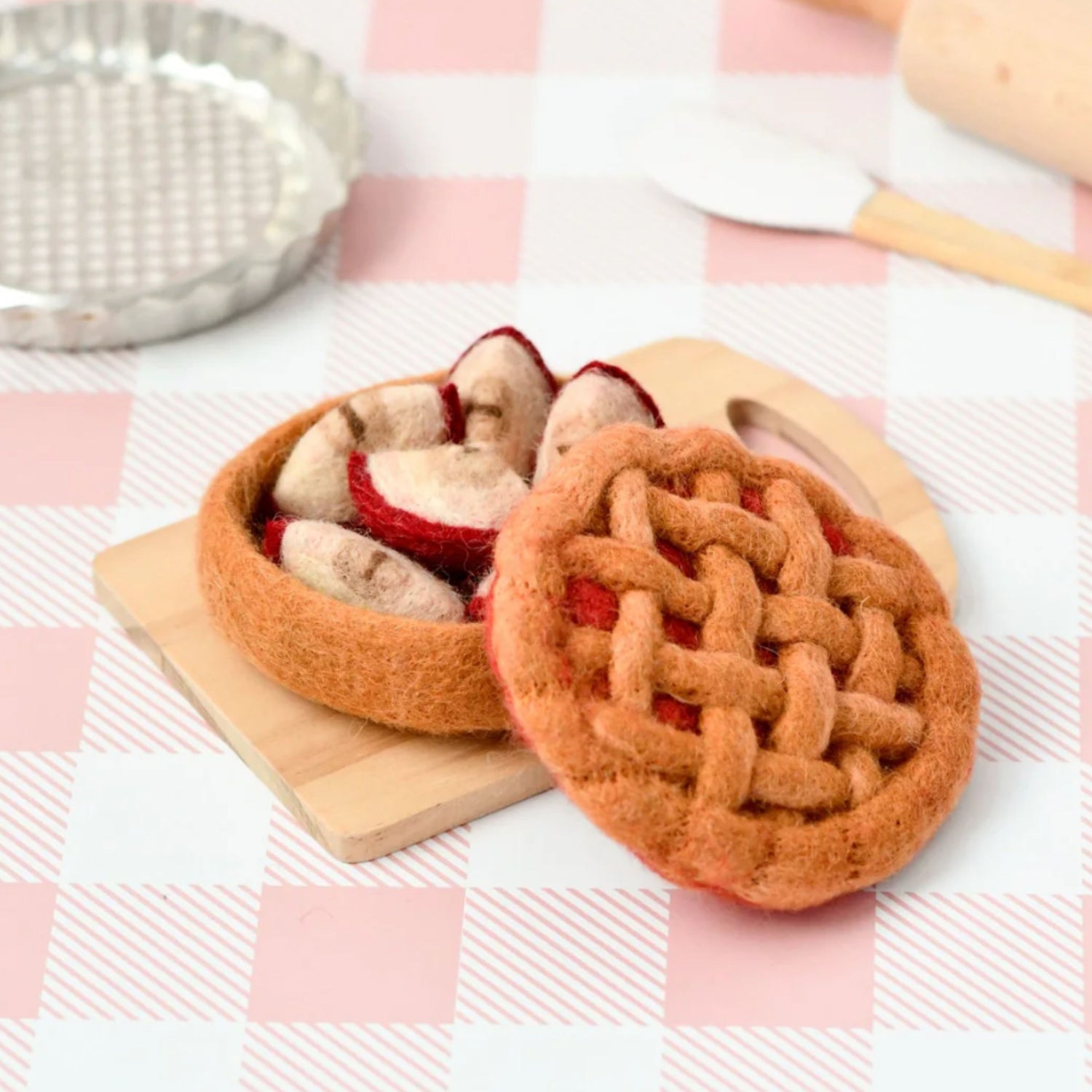 PRE-ORDER Felt Apple Pie | Play Food Set (Shipping End of Sep)