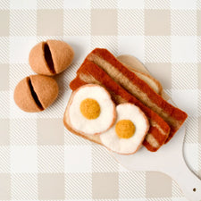 Felt Bacon and Eggs | Breakfast Play Food Set