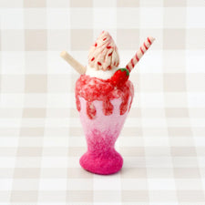 Felt Strawberry Milkshake | Play Food