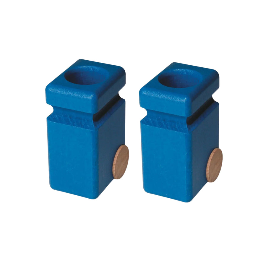 Blue Recycling Bin for Recycling/Garbage Truck (Set of Two)