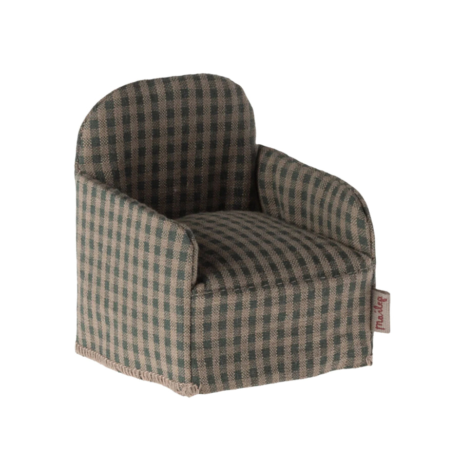 PRE-ORDER Maileg Chair - Green Checker (Mouse)