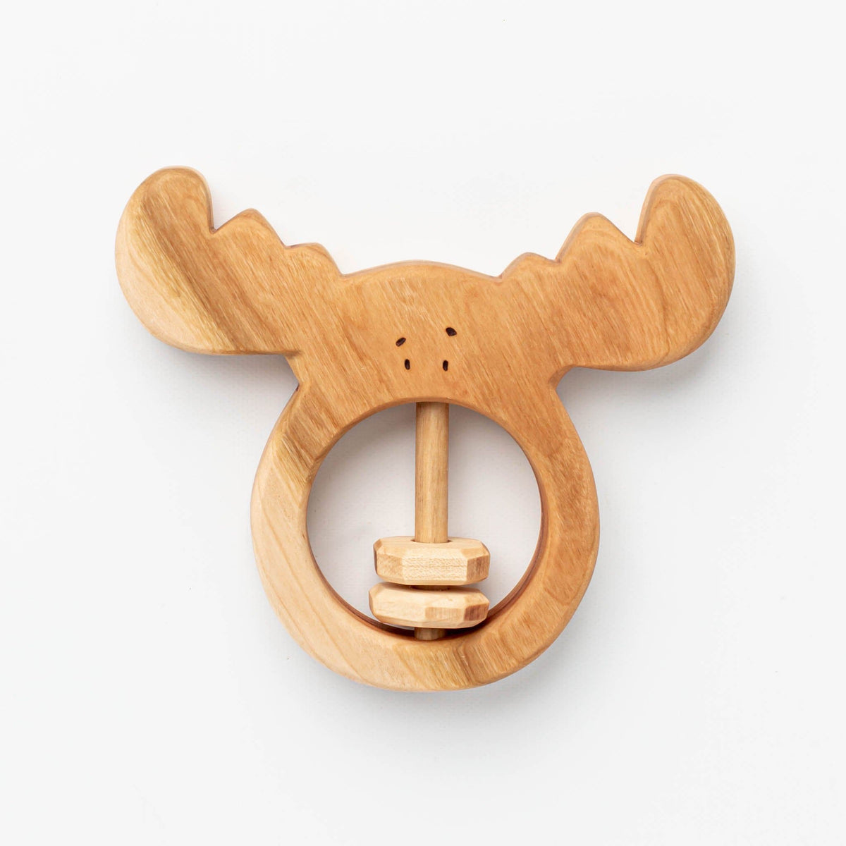 Handmade Moose Rattle & Teether | Moose Teething Toy – The Playful Peacock