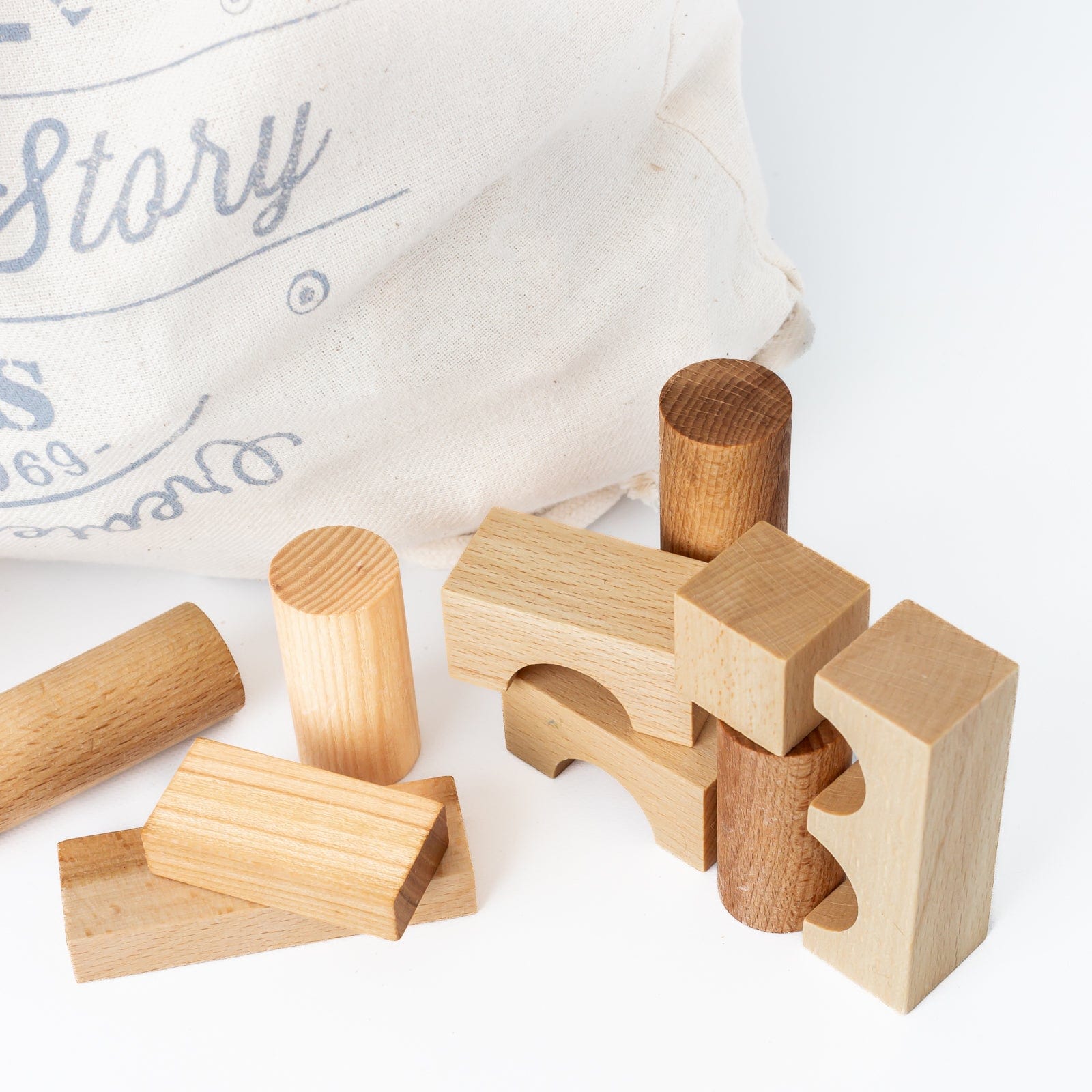 Handmade store wooden blocks