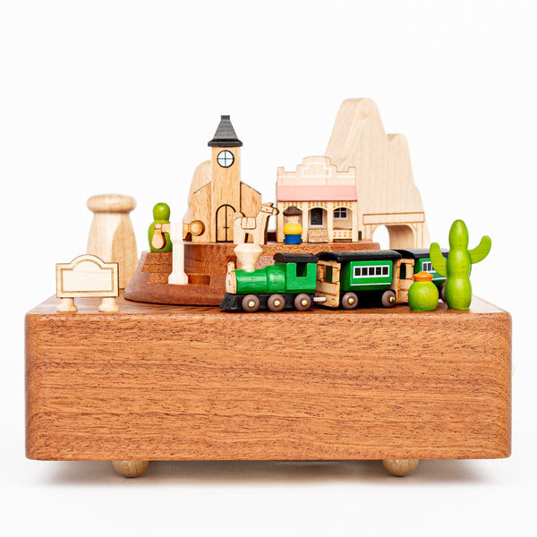 Moving Train Wooden Music Box - It's a Small World